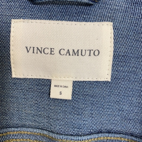 Women's Blue Laced-side Denim Trucker Jacket - Picture 5 of 6